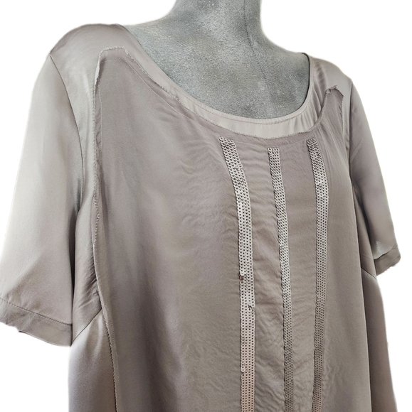 100% Silk VOYAGE BY MARINA RINALDI Top (20W) - Picture 3 of 10